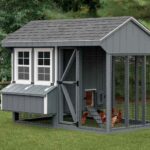 quaker combination chicken coop with chickens inside