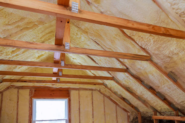 Fiberglass insulation in a shed