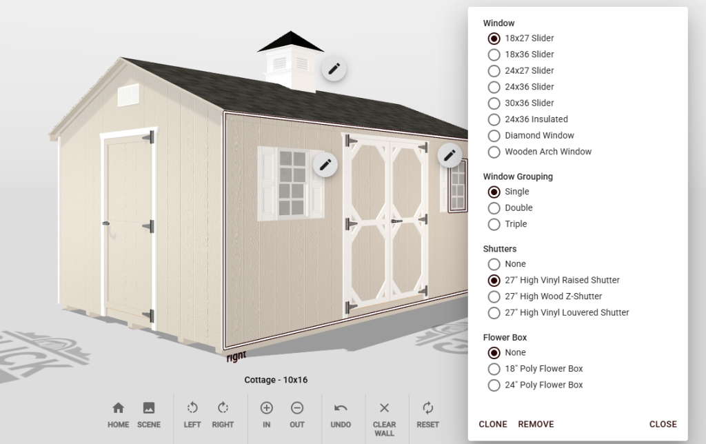 guide to using our 3D Builder - exterior options