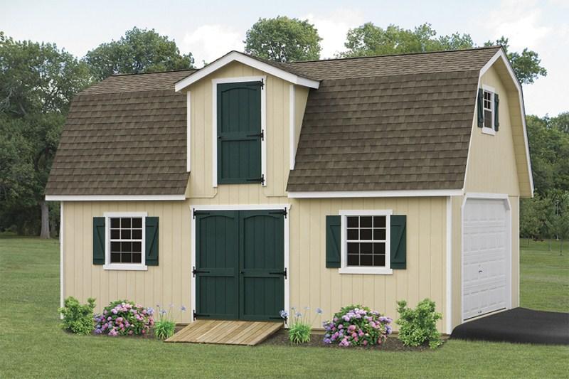 Two-Story Dutch Barn Style Shed.
