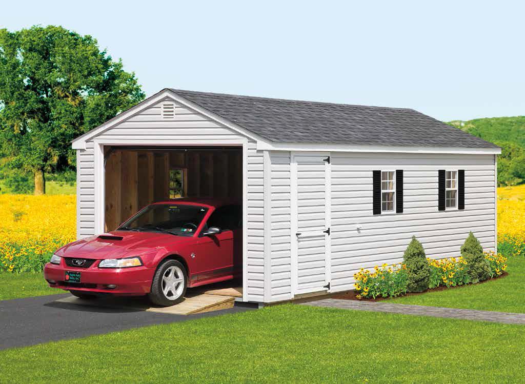 Cottage Style Single Car Garage.