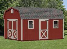 red 12'x16' Pine Dutch Barn shed