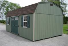 green 12 x 24 Dutch Barn shed